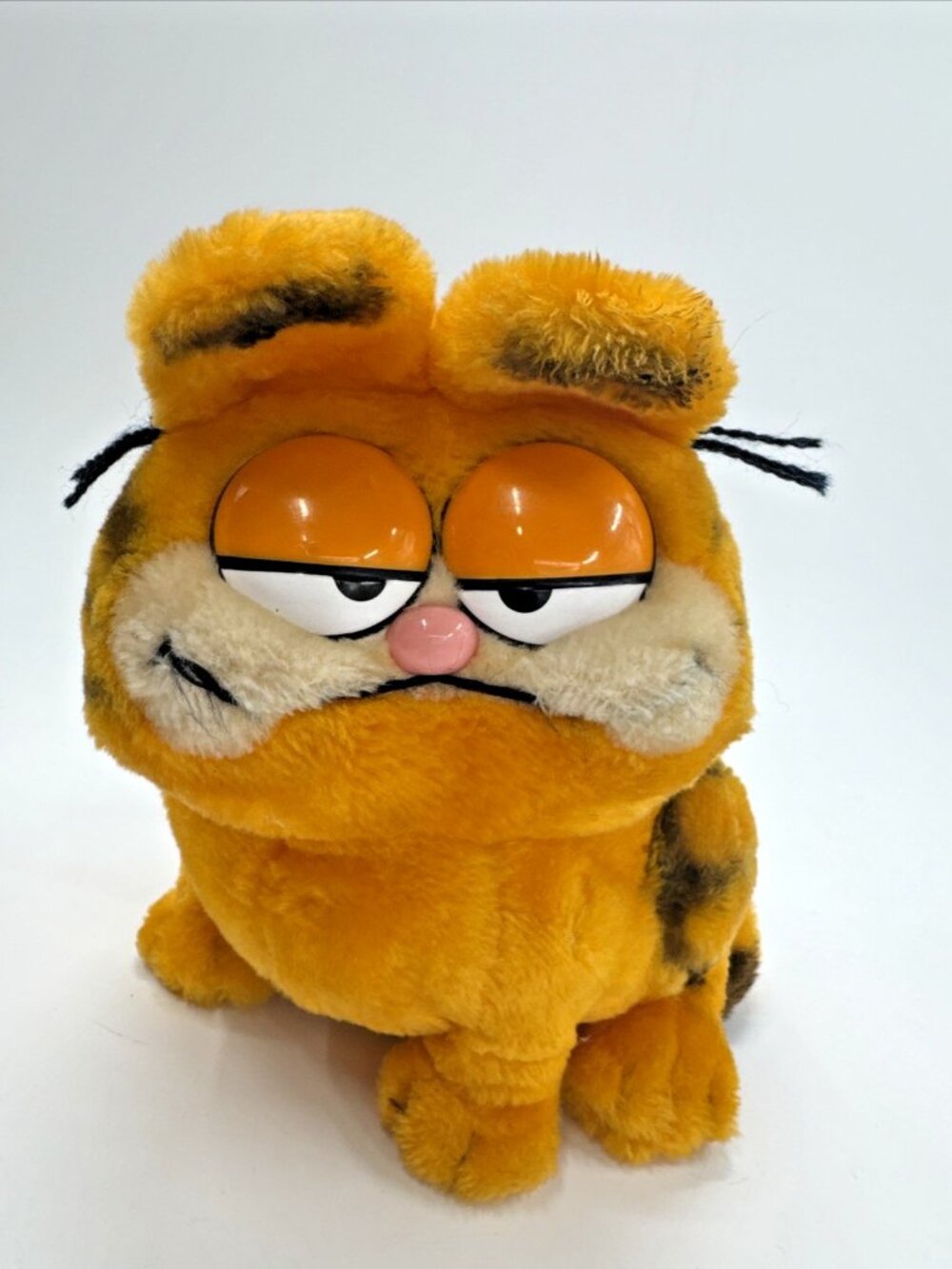 Vintage Garfield Plush Toy Dakin 1981 Sitting Cat Thick Stuffed Animal Orange